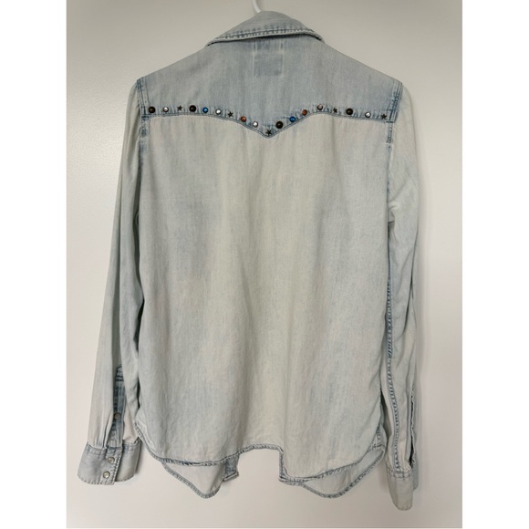 Levi's Denim Shirt - Light Wash, Studded Detail - Picture 7 of 8